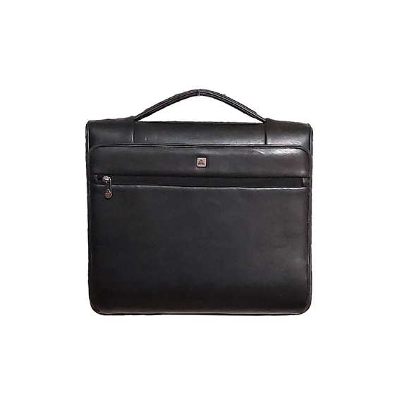 Avenues USA Black Faux Leather Zippered Portfolio 3 Ring Business Organizer - Picture 1 of 9